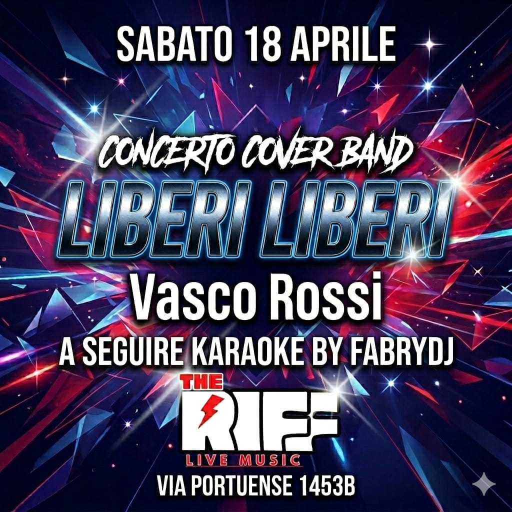The Riff Live Music Roma Sabato 18 Aprile 2026