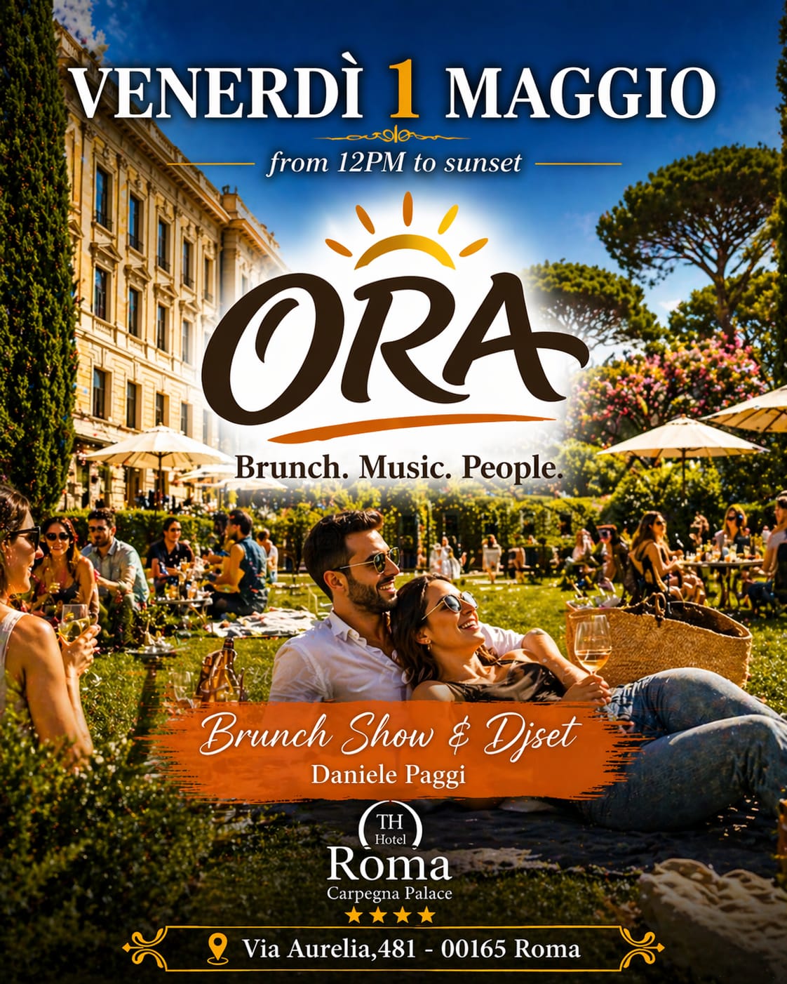 Flyer Brunch 1 Maggio Carpegna Palace Hotel Roma – ORA
