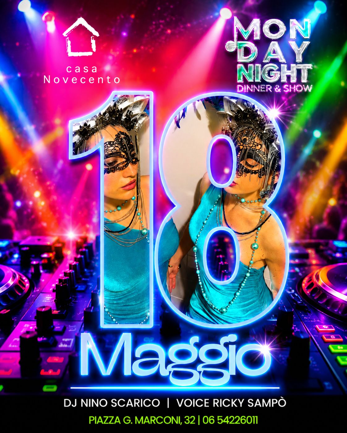 Lunedì sera a Casa 900 — Cena Spettacolo e Djset