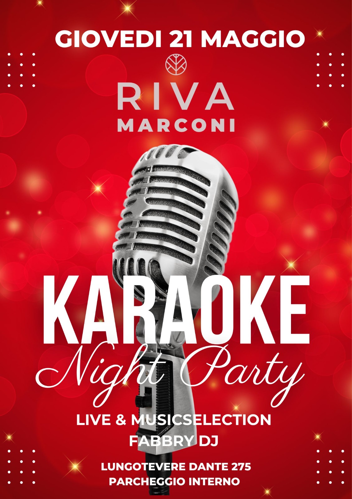 Giovedì sera a Riva Marconi — Karaoke sul Tevere