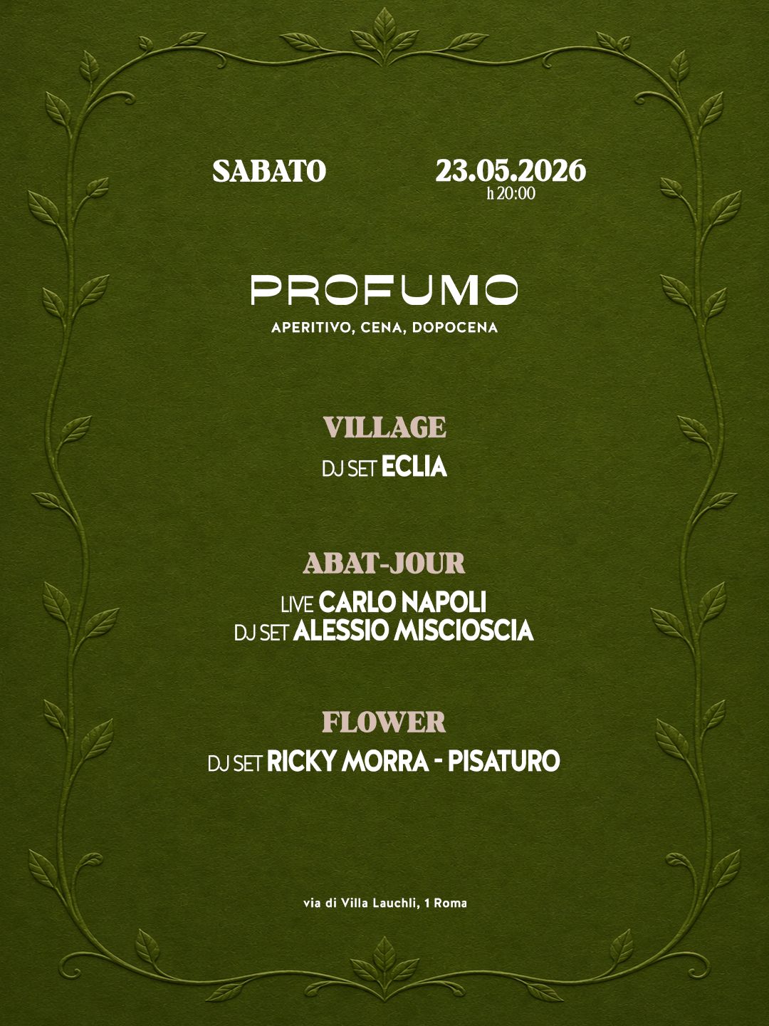 Sabato 23 Maggio 2026 Profumo Spazio Sensoriale