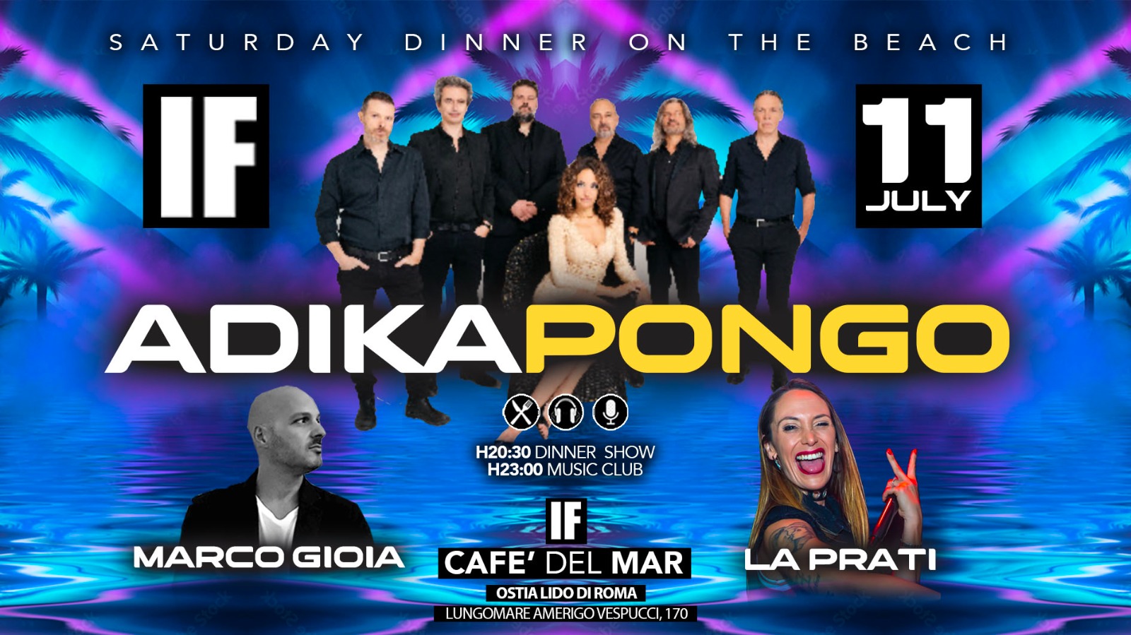 Caffè del Mare Ostia — Sabato cena sul lungomare