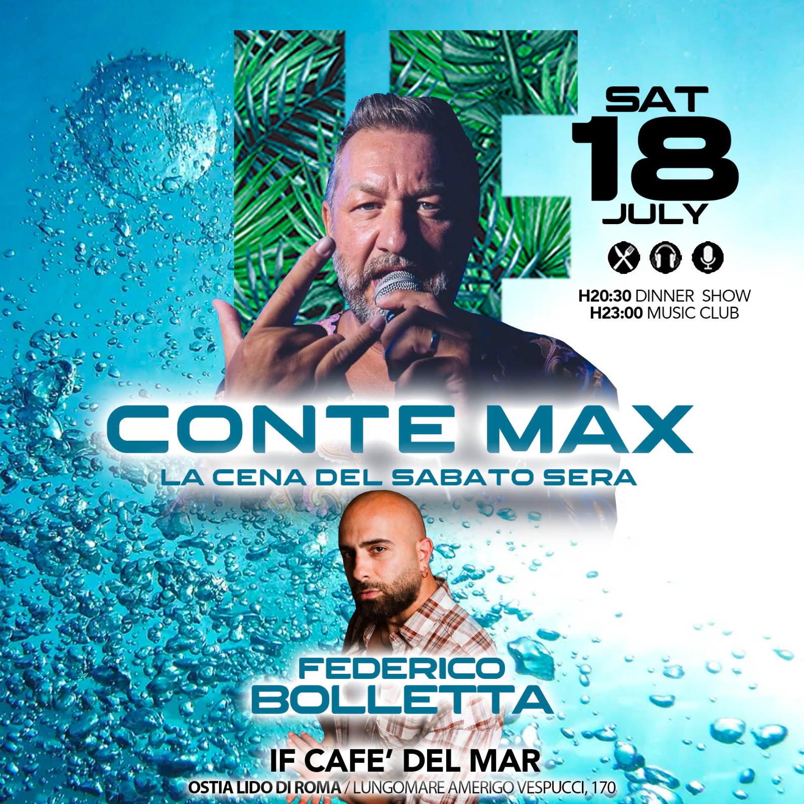 Caffè del Mare Ostia — Sabato cena sul lungomare