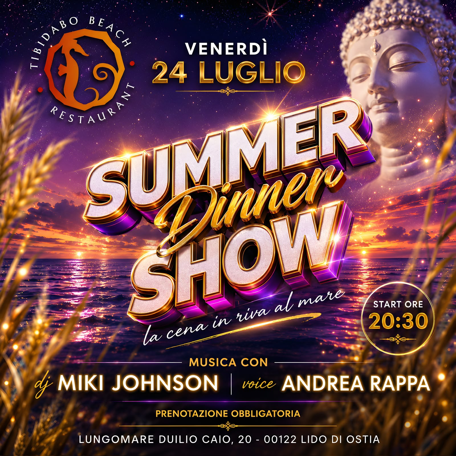 Locandina Opening Party Tibidabo Ostia — venerdì 12 giugno 2026